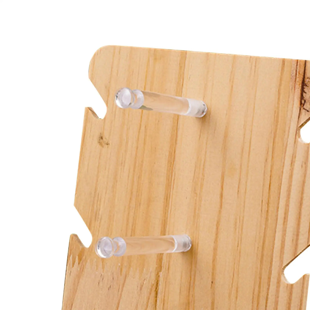 Kesoto Multi-Row Wooden Acrylic Glasses Display Stand