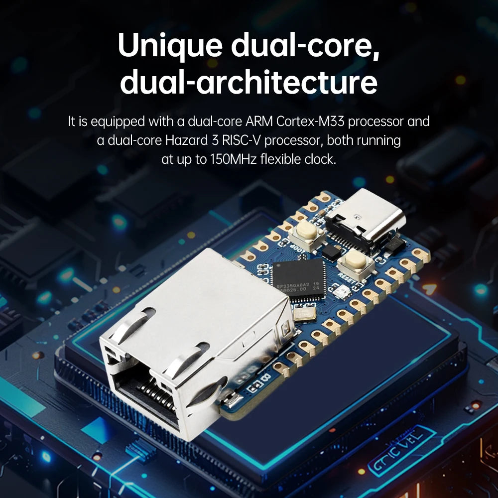 RP2350-ETH Dev Board – Ethernet, Dual-Core & Type-C USB