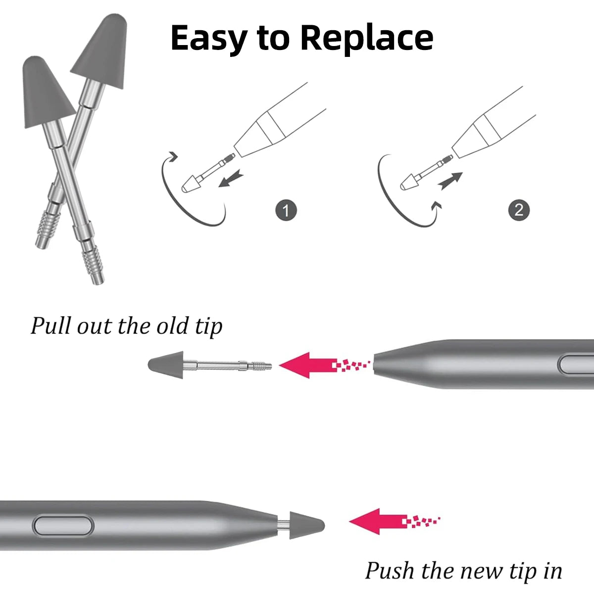Lenovo Precision Pen 3 Replacement Nibs – 1/2/4 Pack