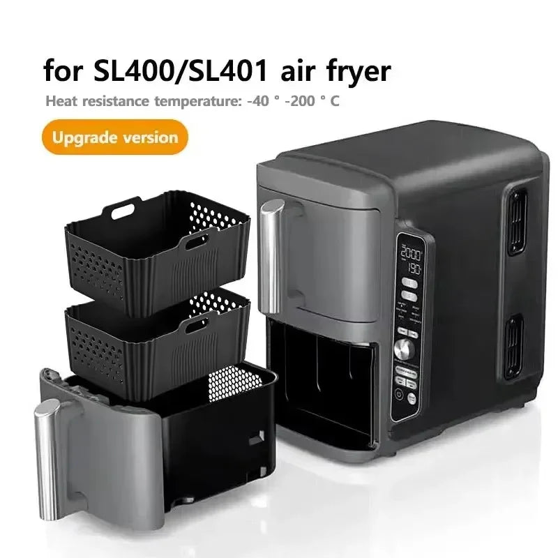 Silicone Air Fryer Liner for Ninja SL400 SL401 – Reusable