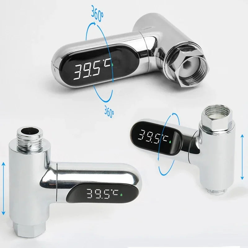 Self-Powered LED Shower Thermometer | Baby Bath Water Temp