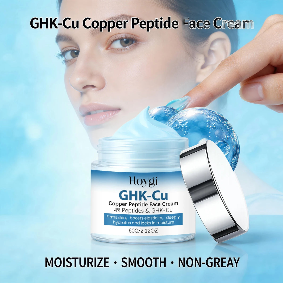 4% GHK-Cu Copper Peptide Face Cream – Firming & Hydrating