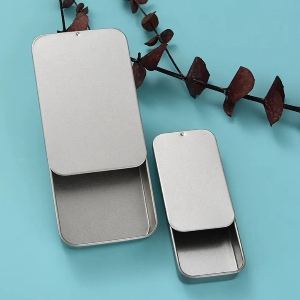 Sliding Lid Tin Box – Rectangular Tinplate Storage | 19 Sizes