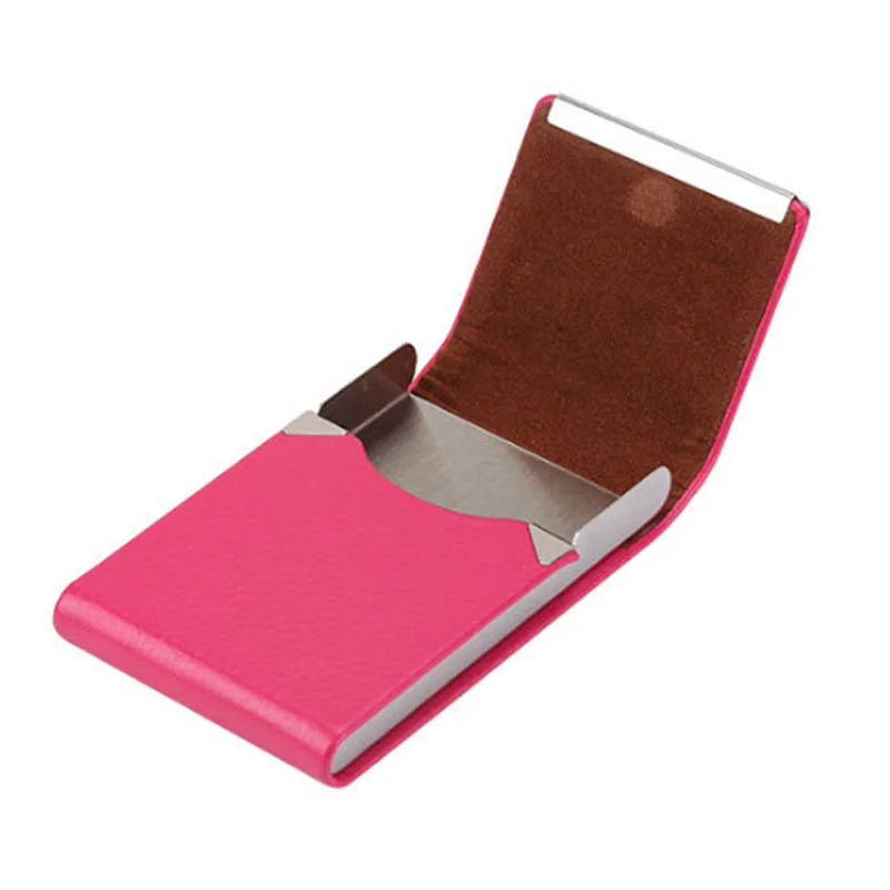 Stainless Steel PU Cigarette Case – Multifunction Card Holder