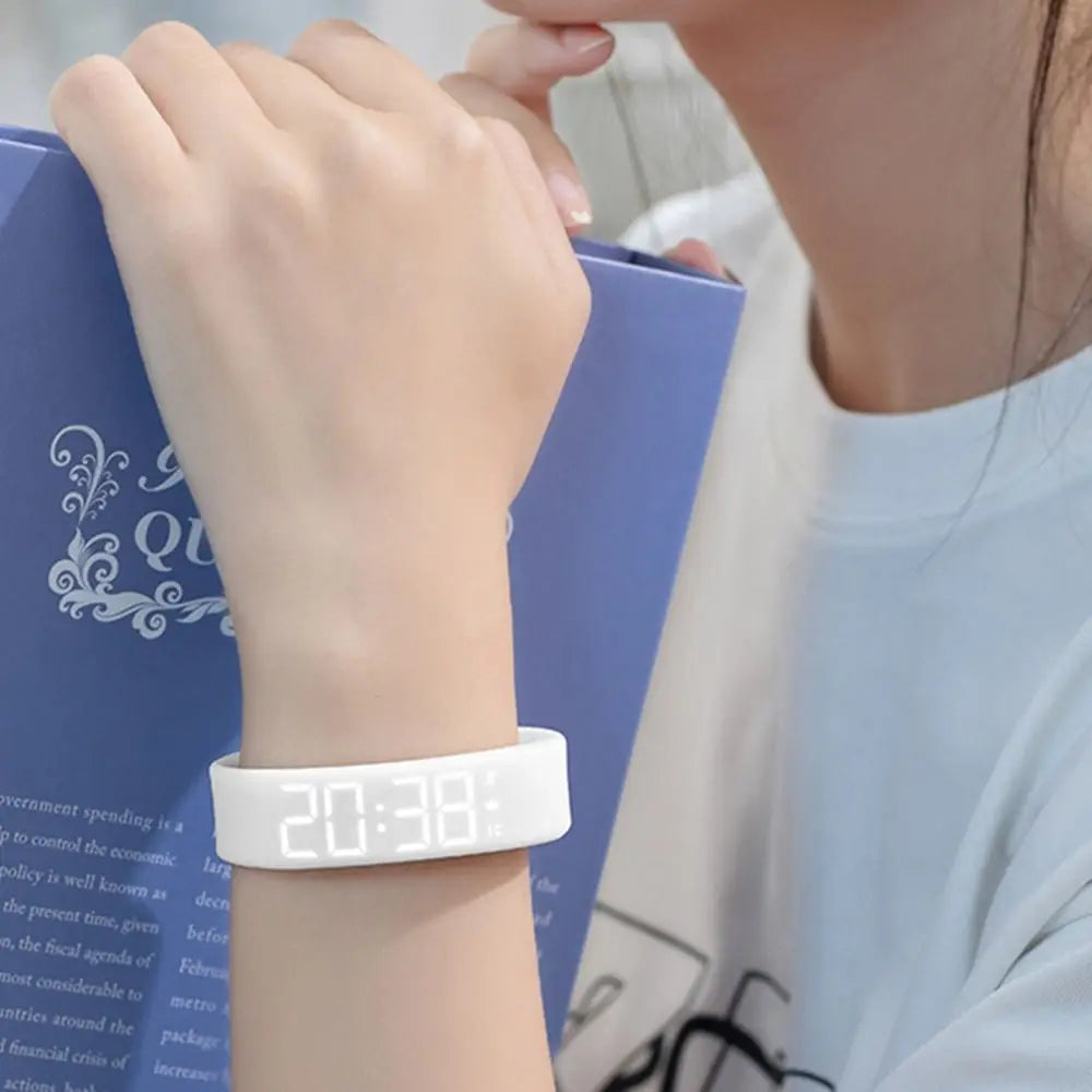 Vibrating Alarm Wristband – LED Clock & Sleep Tracker Watch