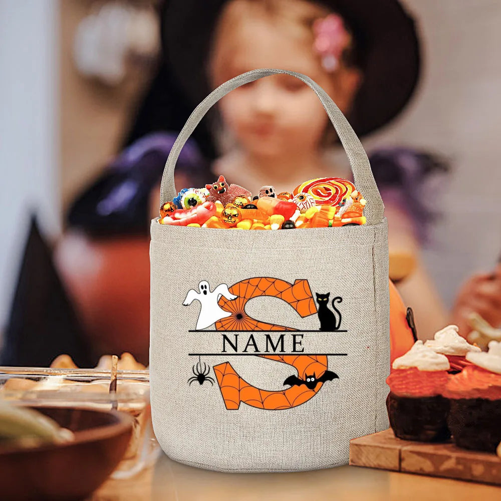 Personalised Halloween Trick or Treat Bag – Kids Candy Tote