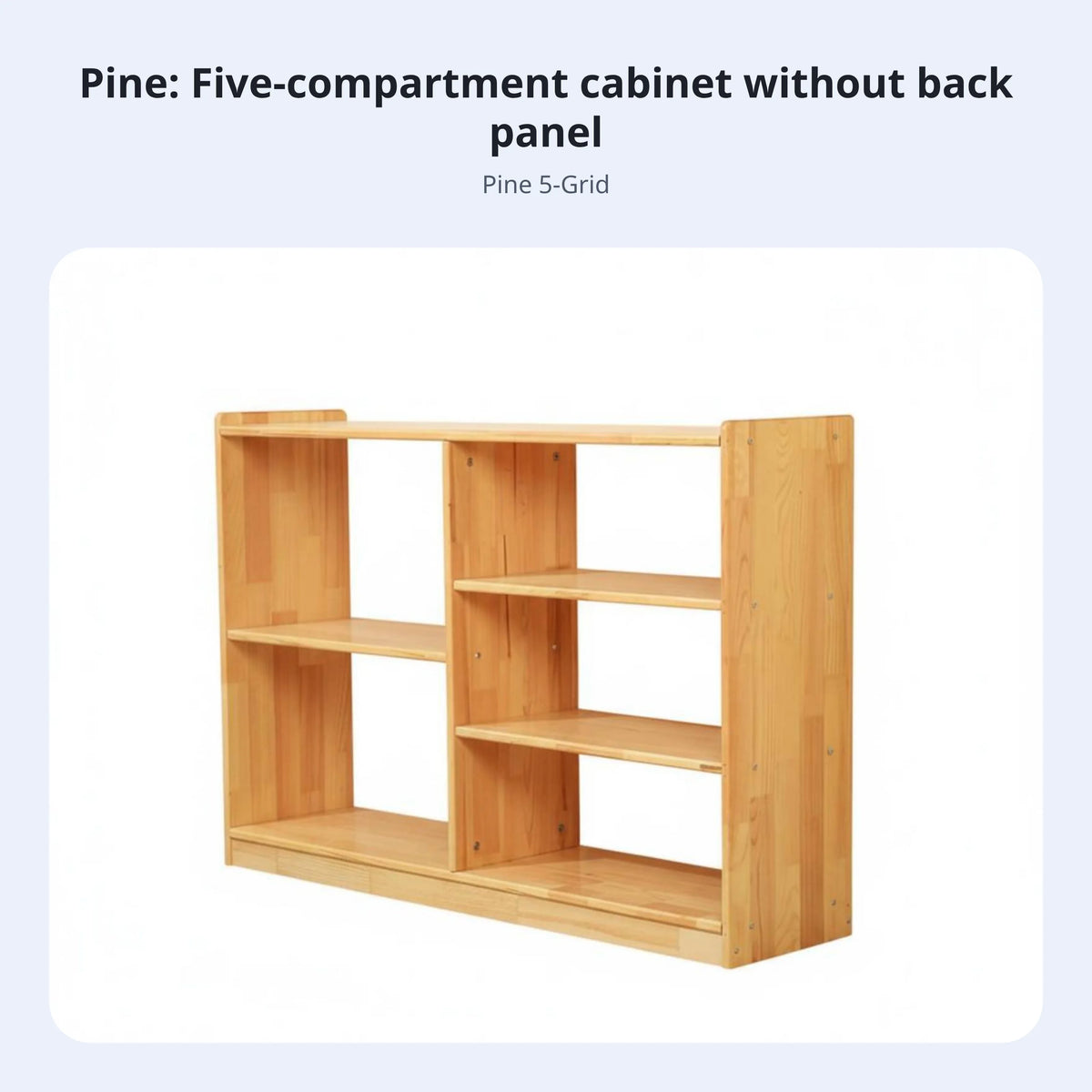 Wooden Multi-Compartment Kids Shelf | Playroom Organizer