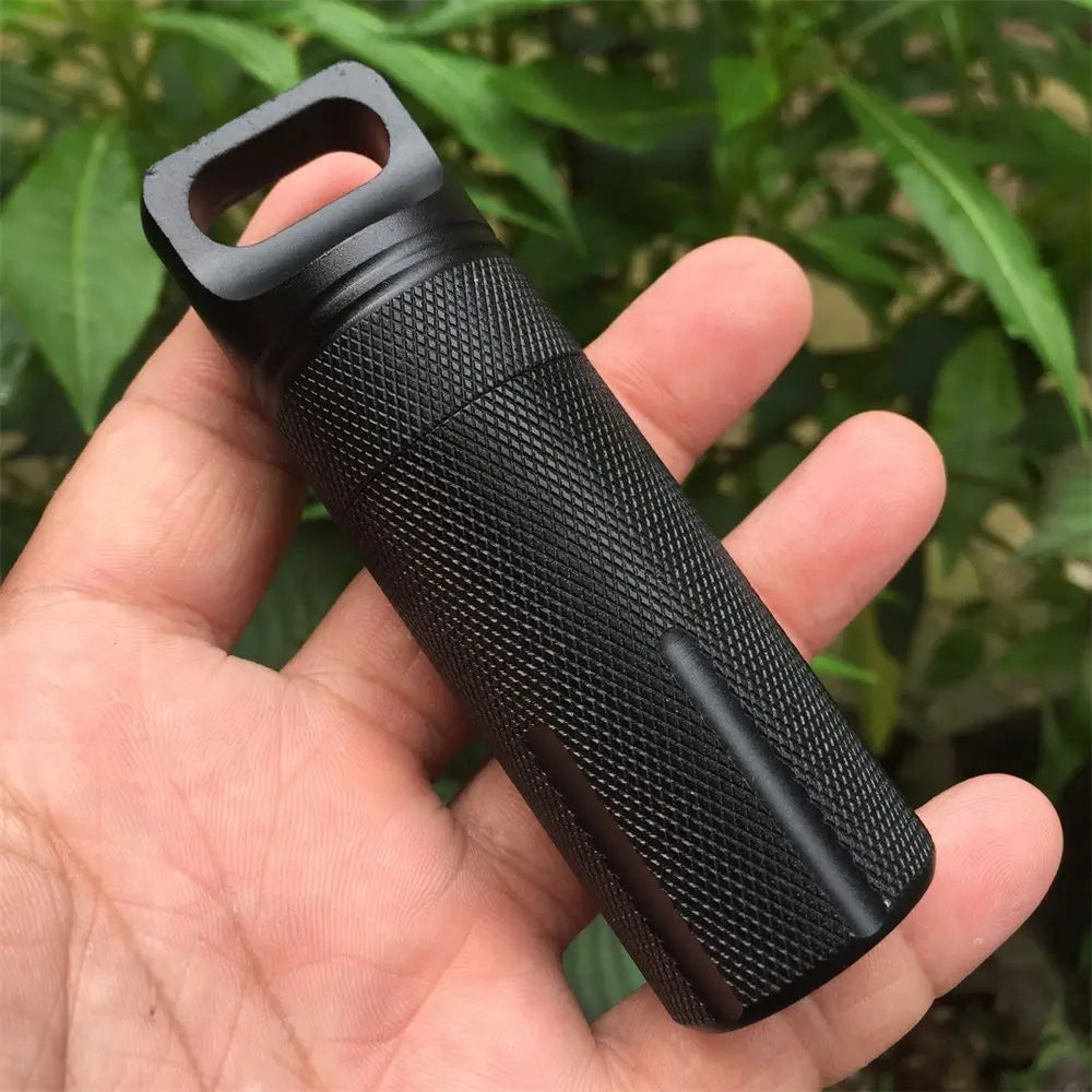 Waterproof EDC Capsule Container – Airtight Aluminum Pill Case