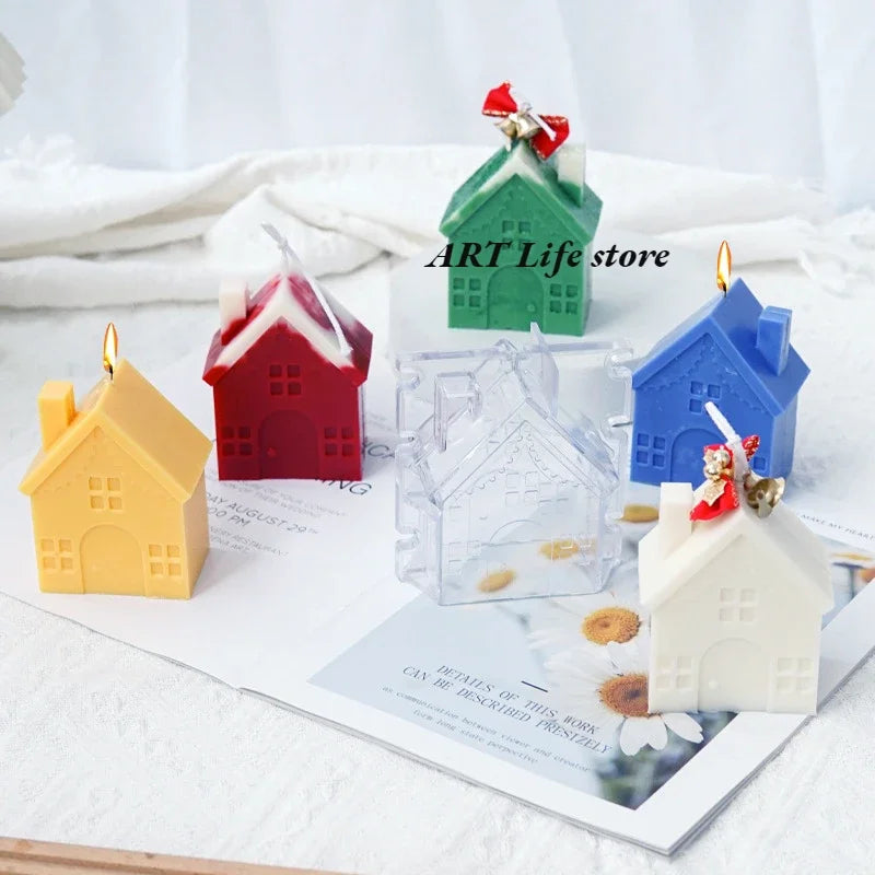 House-Shaped Acrylic Candle Mold Set – DIY Villa Candle Making