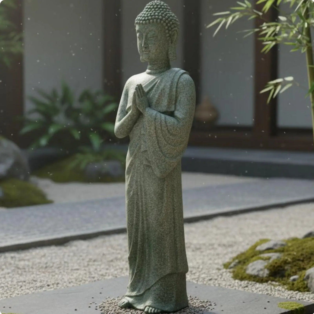 Standing Resin Buddha Statue – Home, Office & Yoga Décor