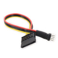 SATA 15-Pin to 4-Pin FDD Power Cable Adapter 18AWG Converter