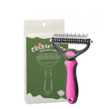 2-in-1 Pet Grooming Rake – Dematting & Deshedding Tool