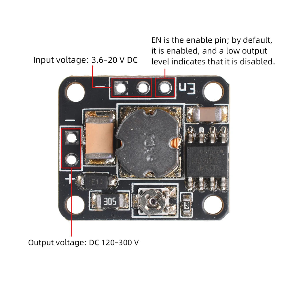 DC-DC Boost Module 3.6–20V to 120–500V | DIY High Voltage