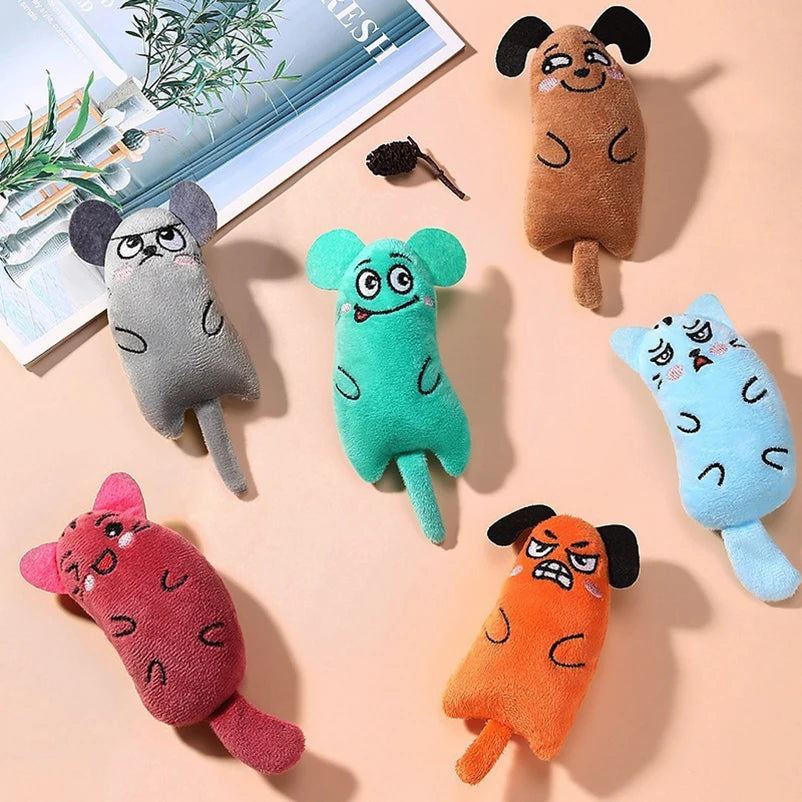 Cartoon Plush Chew Toy for Cats & Dogs – Interactive Doll