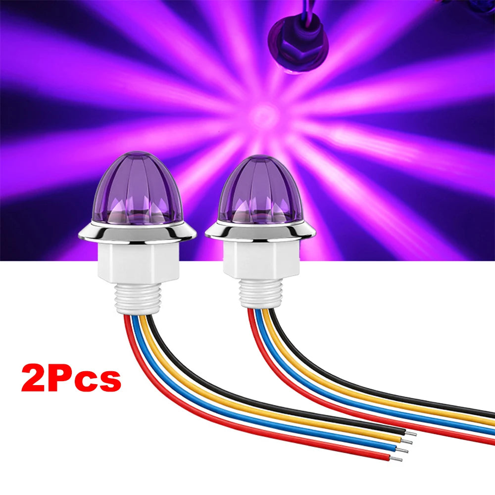 LED Side Marker Lights 12V–24V for Truck Trailer Van | 1–2 Pack