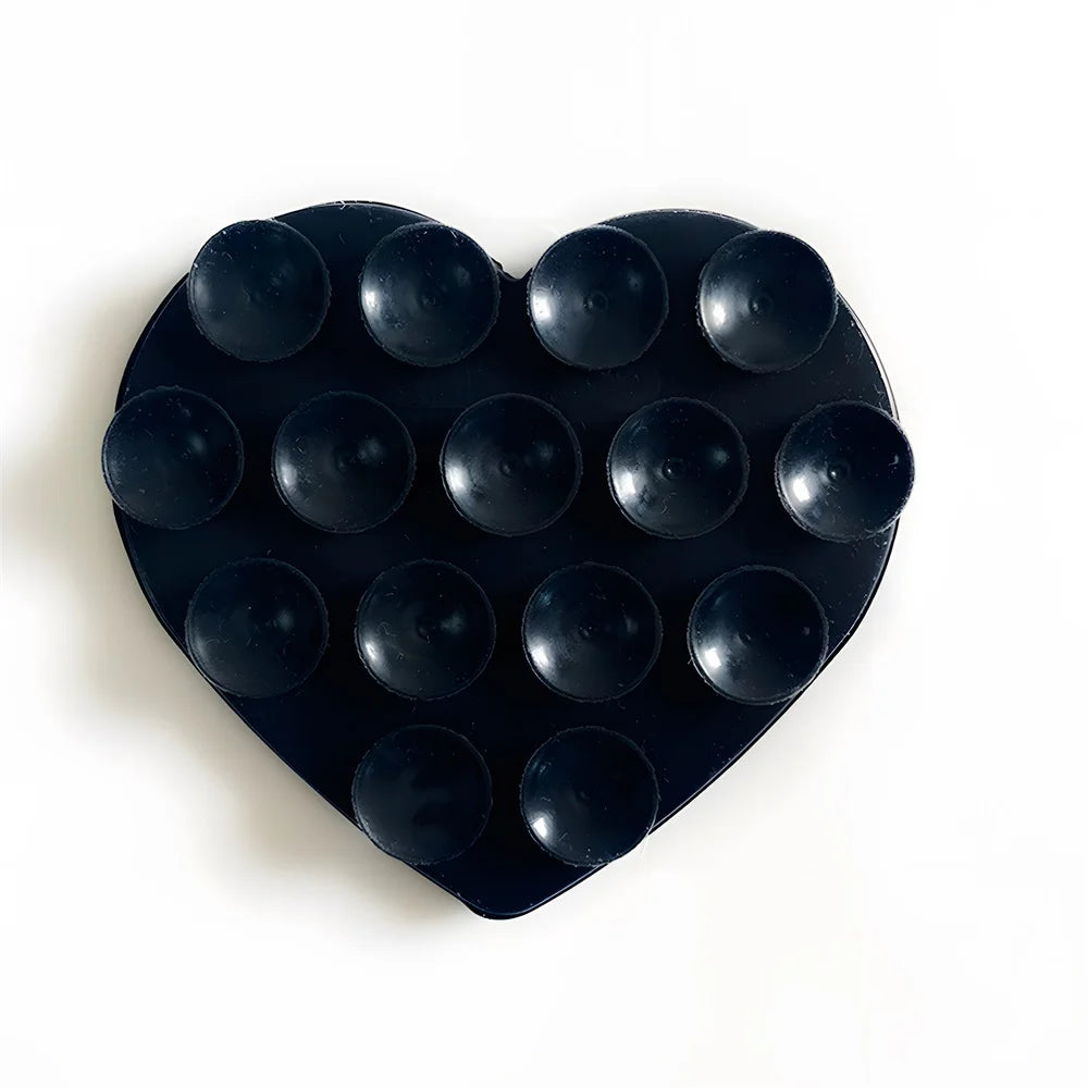 Heart-Shaped Silicone Suction Cup Phone Holder | Anti-Slip