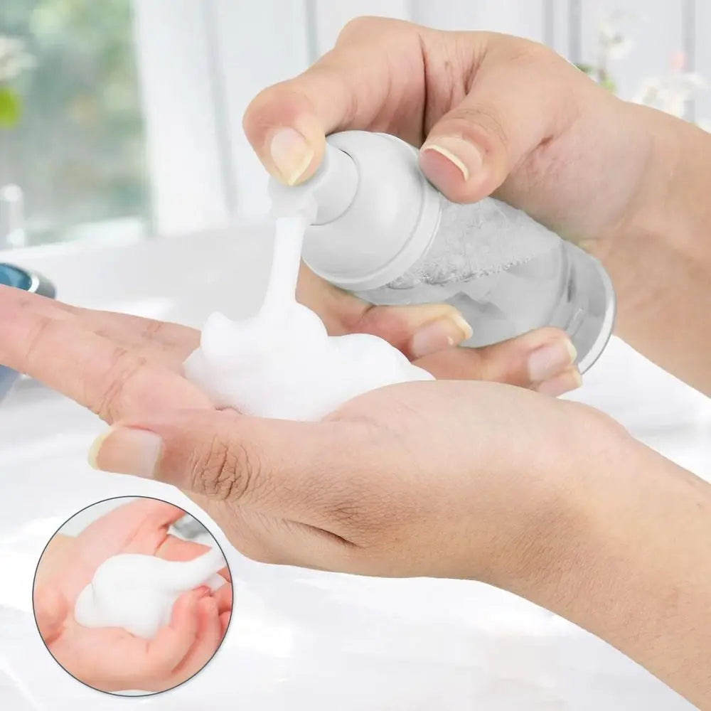Foam Pump Bottle 30/50ml – Clear Portable Travel Soap Dispenser