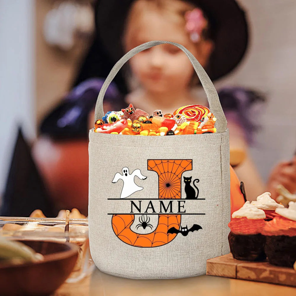 Personalised Halloween Trick or Treat Bag – Kids Candy Tote