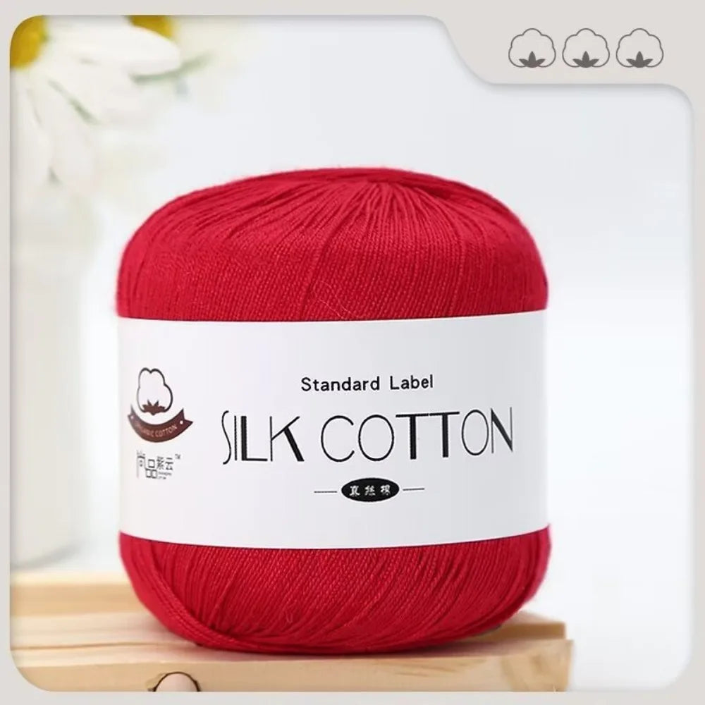 Milk Silk Cotton Soft Crochet Knitting Yarn – 50g Skein
