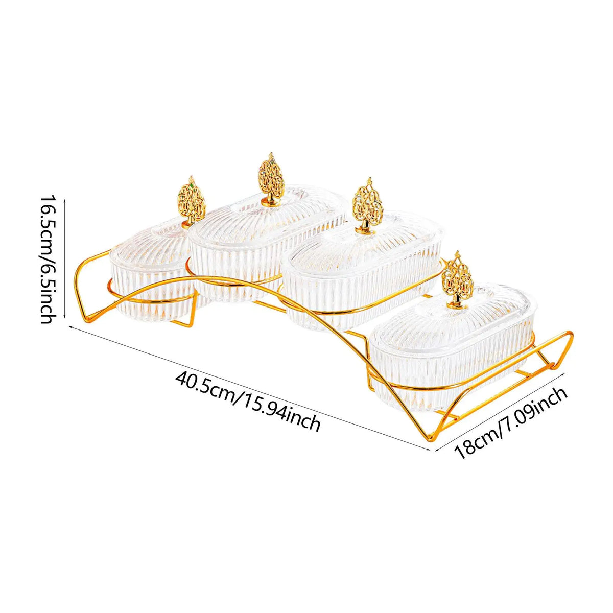 Multi-Layer Snack Serving Tray with Lid | Luxury Fruit Plate