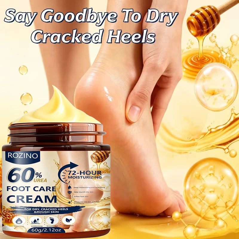 ROZINO 60G Urea Foot Cream – 72-Hr Moisturizing Heel Repair