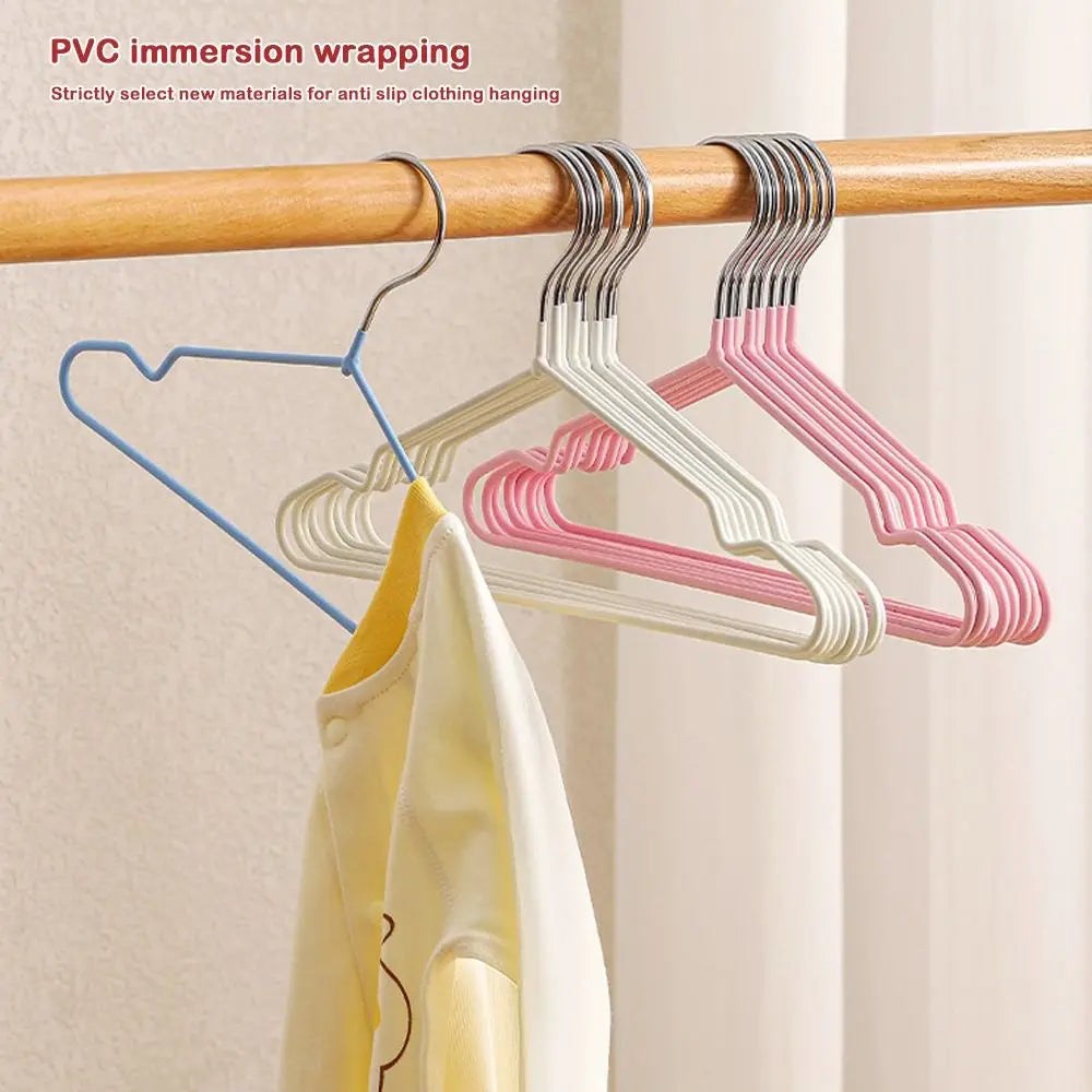 10-Pack Mini Metal Pet Clothes Hangers – Non-Slip Display