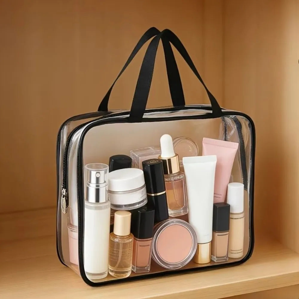 Large Clear PVC Storage Bag with Handle & Zipper | Organizer
