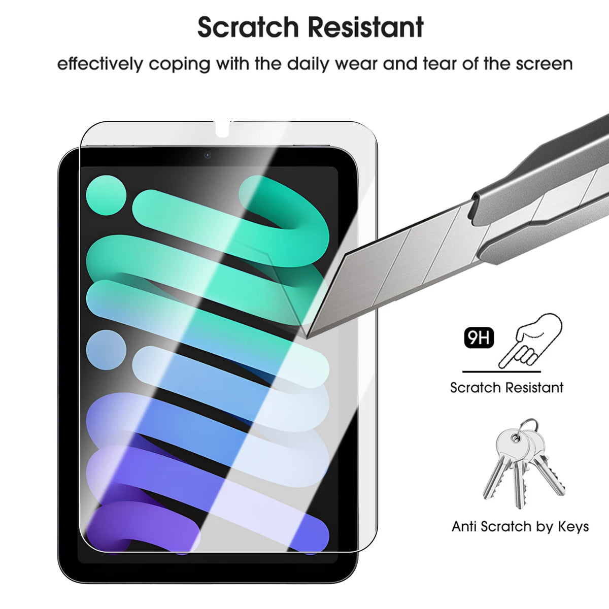 iPad Mini 7 & 6 Tempered Glass Screen Protector – 9H Easy Install