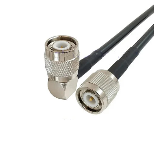 RG58 TNC Male to TNC Female Right Angle RF Pigtail Cable