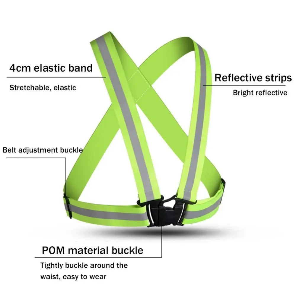 High Visibility Reflective Safety Vest Straps – Multicolor