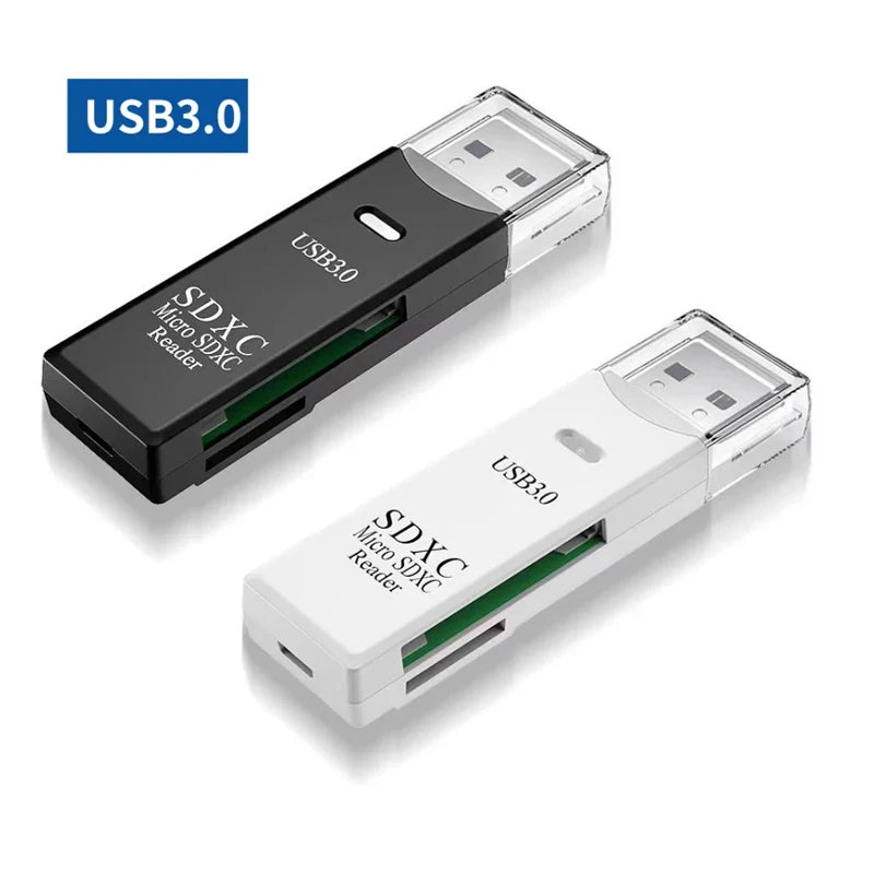 USB 3.0 SD & TF Card Reader – High-Speed 2-in-1 Adapter
