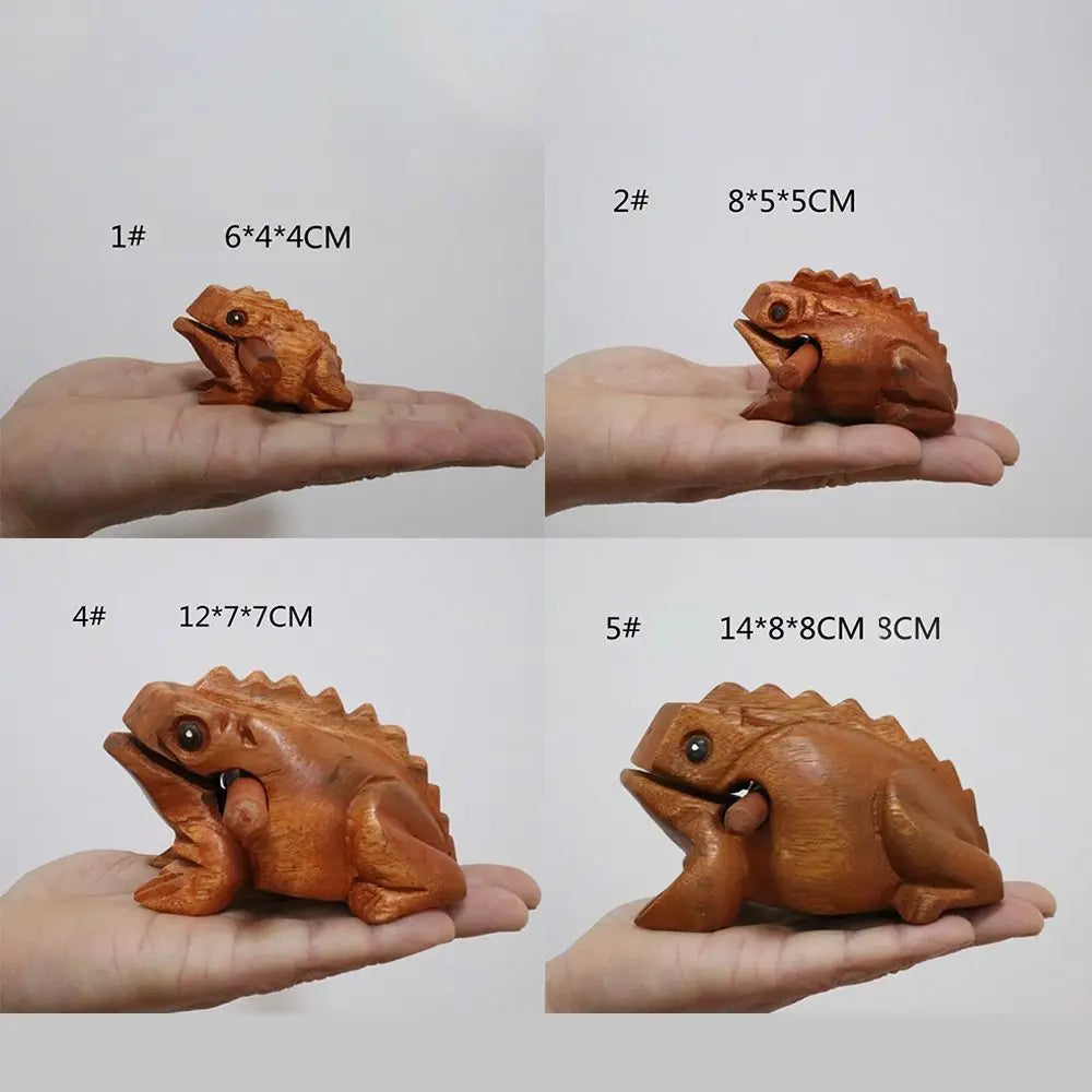 Wooden Frog Guiro Rasp – Handcrafted Percussion Instrument & Decor