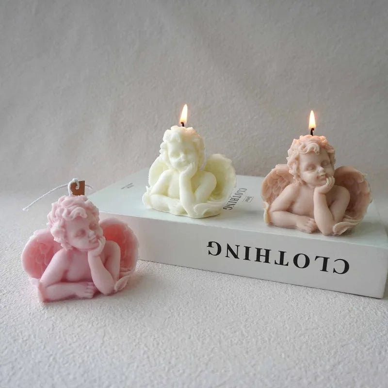 3D Angel Baby Silicone Mold – DIY Candle & Cement Casting