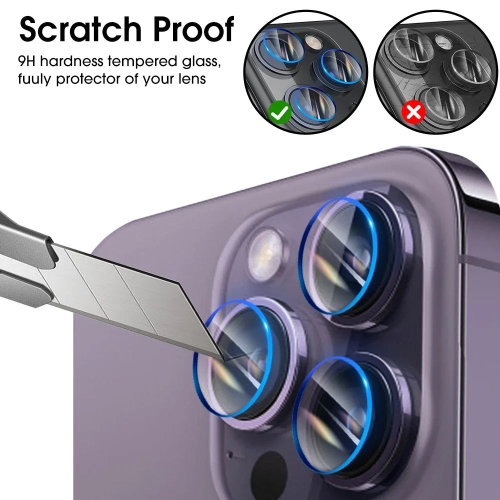 iPhone 15 Rear Camera Lens Tempered Glass Protector
