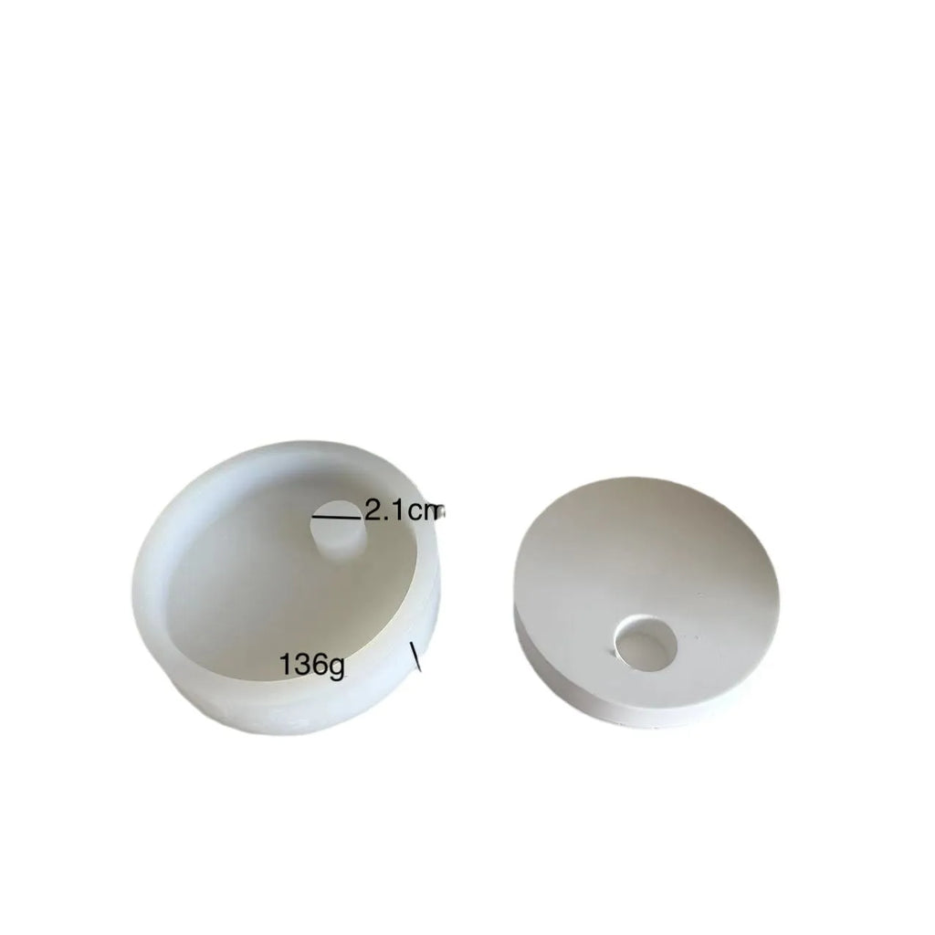 Round Candlestick Silicone Mold – DIY Candle, Plaster & Cement