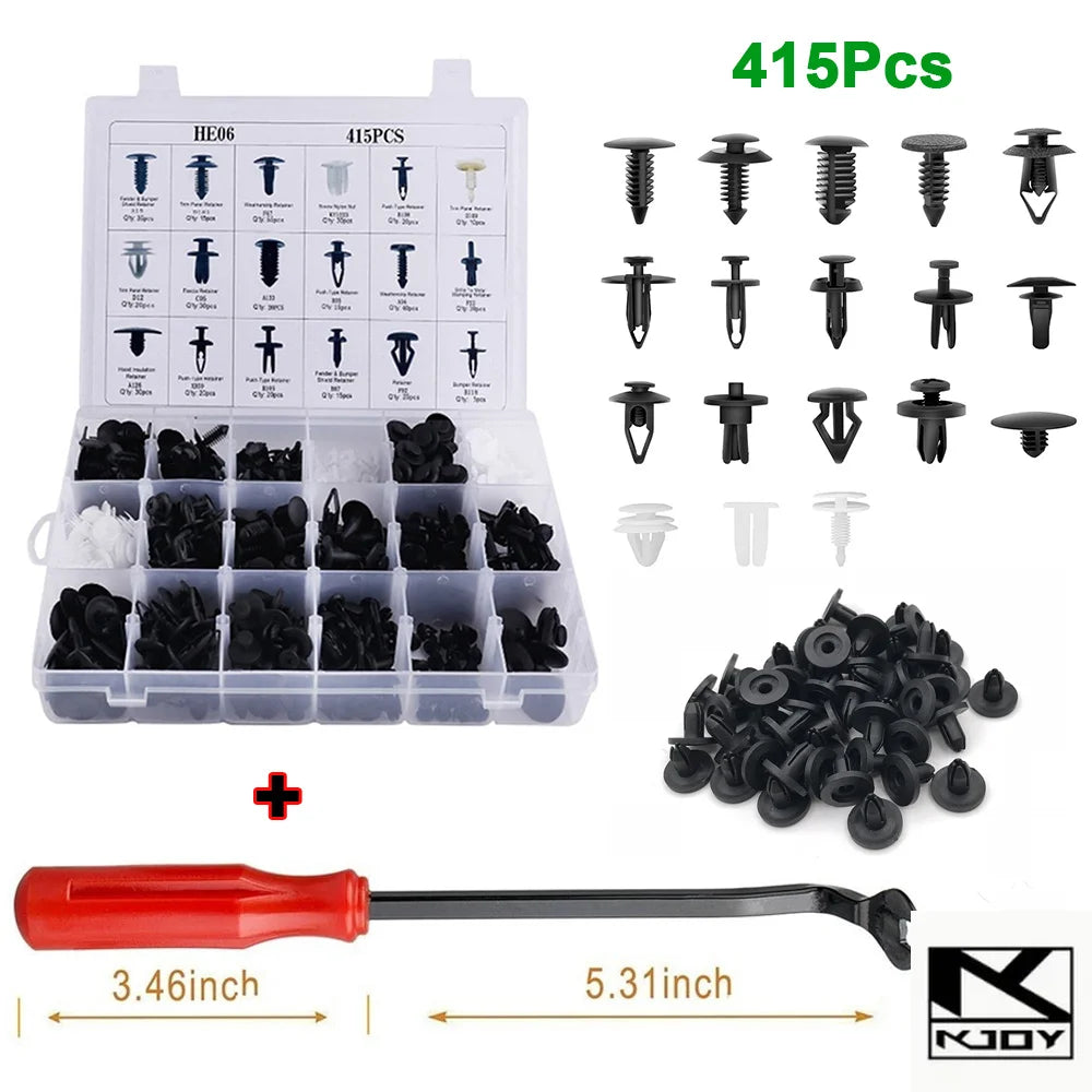 kkjoy Car Trim Panel Fasteners 415/100/50Pcs Rivet Clips