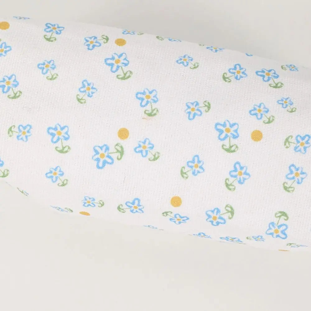 Floral Canvas Pencil Case – Large Capacity Pen Bag