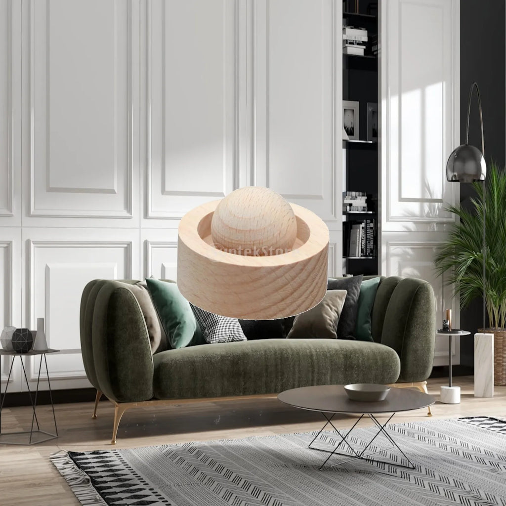 5-Pack Wooden Round Ball Essential Oil Car Diffuser Set