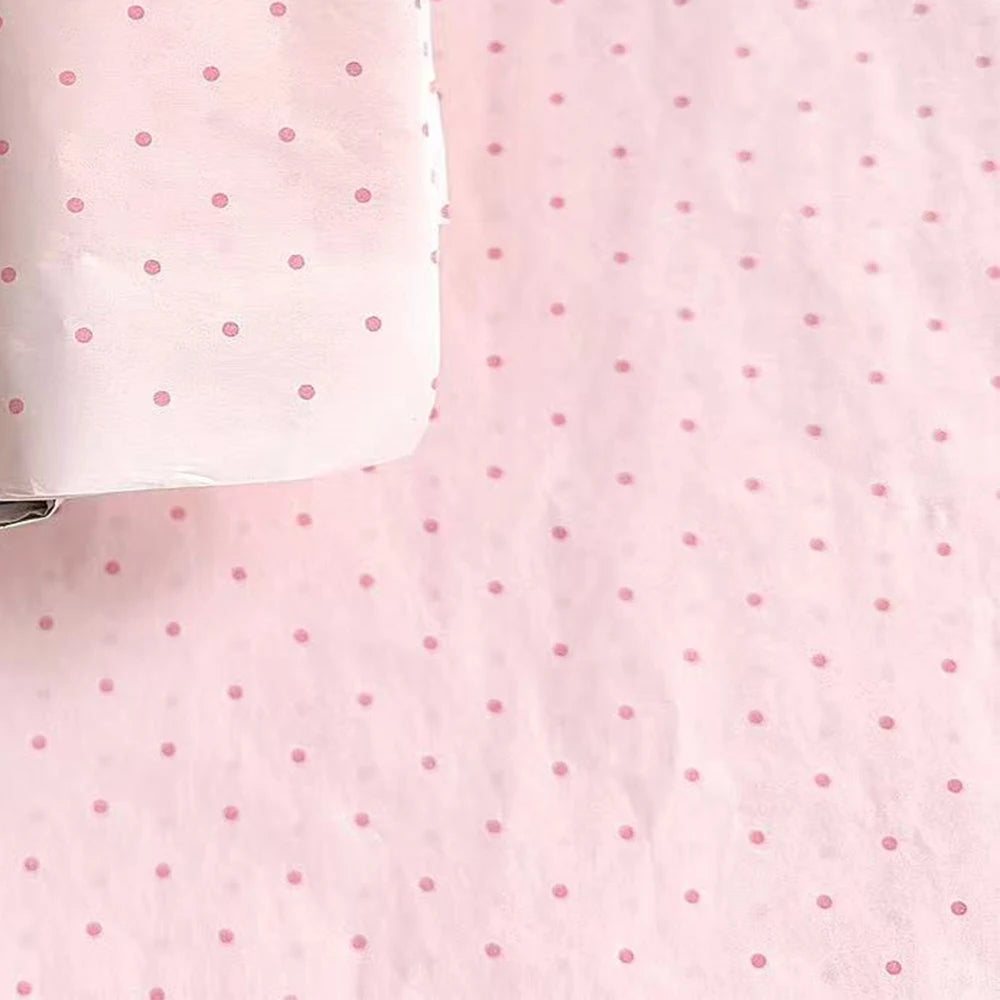 Pink Wavy Dots Gift Wrapping Paper – 10-Pack DIY Bouquet Wrap