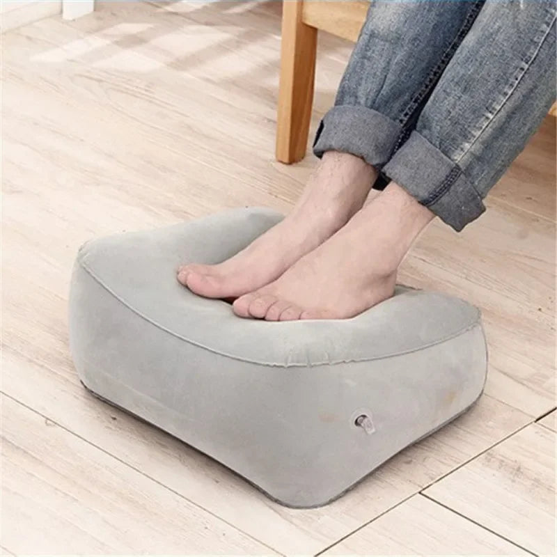 Inflatable Travel Footrest Pillow – Portable Foot Rest Pad