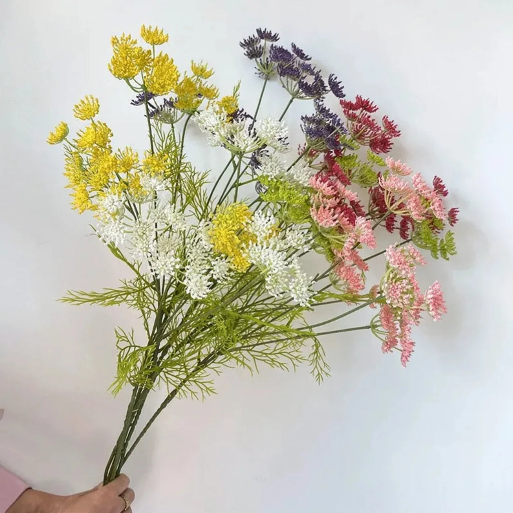 Artificial Lace Foam Flowers 80cm Faux Silk Hydrangea Decor