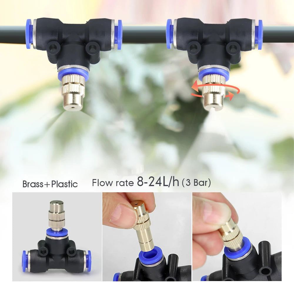 Garden Misting Atomization System – 6mm Hose Connectors
