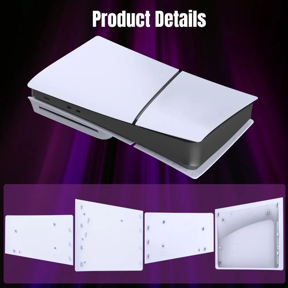 White ABS Replacement Faceplate Shell Cover for PS5 Slim