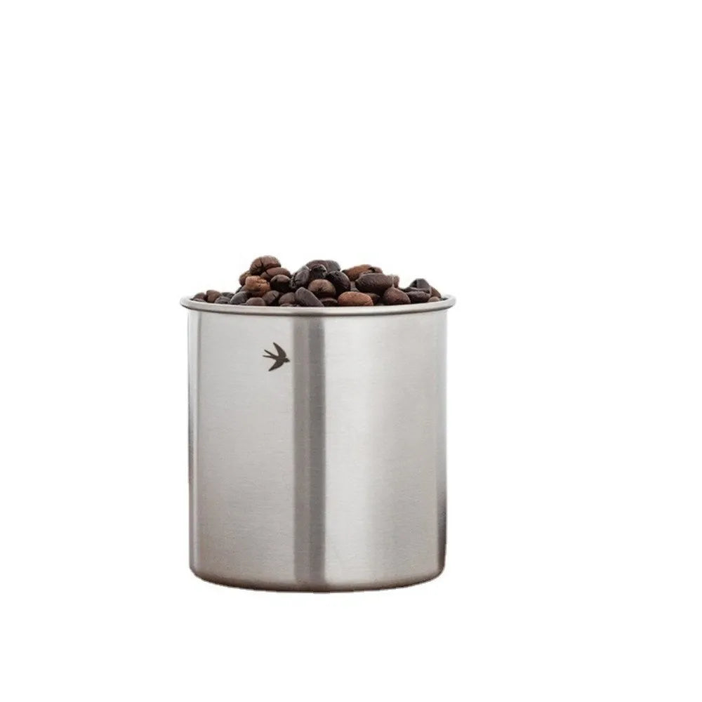 Stainless Steel Matcha Jar with Wood Lid – 380ml & 560ml