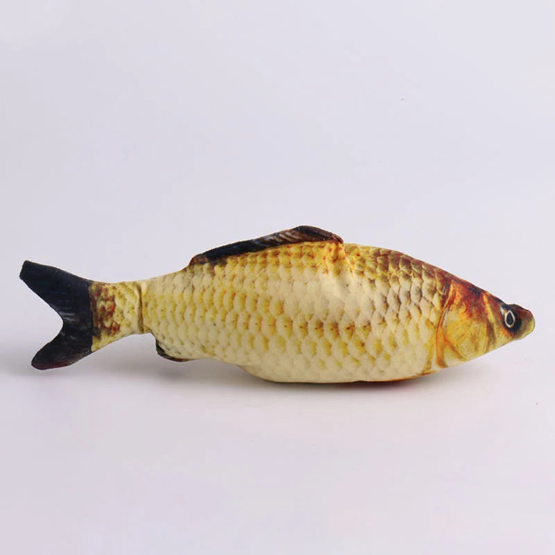 Catnip Plush Fish Toy – Soft Linen Chew Toy for Cats