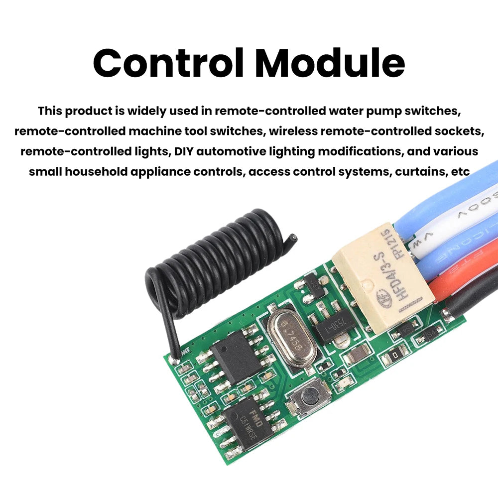 433MHz Mini Wireless Remote Switch Module DC3V–18V | LED & DIY