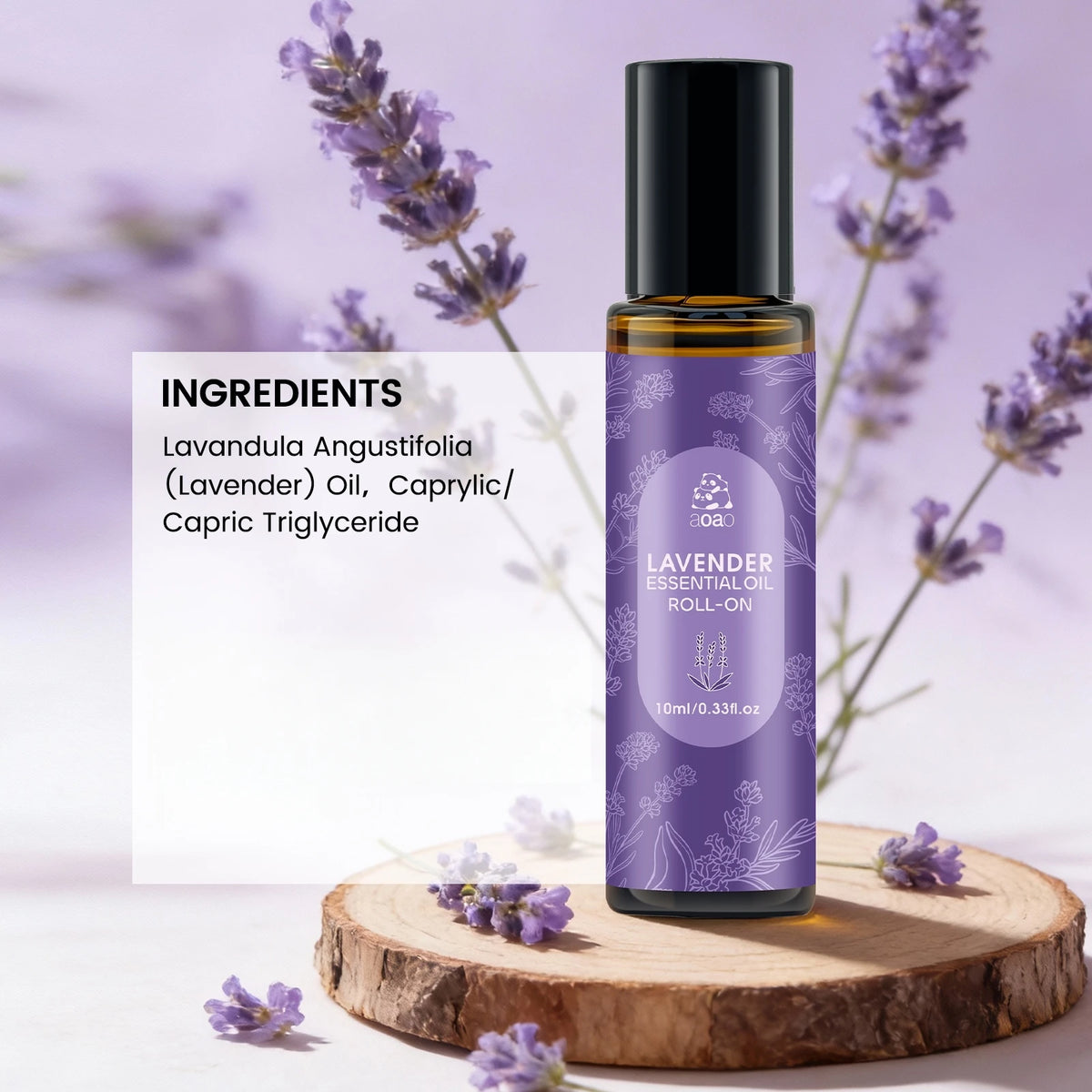 Lavender Essential Oil Roll-On | Portable 10ml Massage Oil
