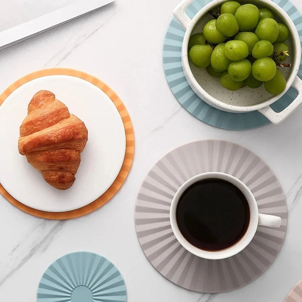 17cm Round Silicone Heat Resistant Trivet Mat – Non-Slip Pad