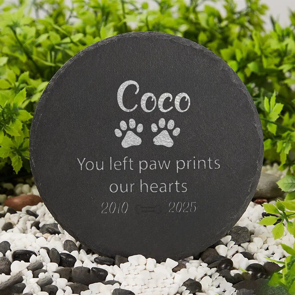 Personalized Dog Memorial Garden Stone – Custom Name Plaque