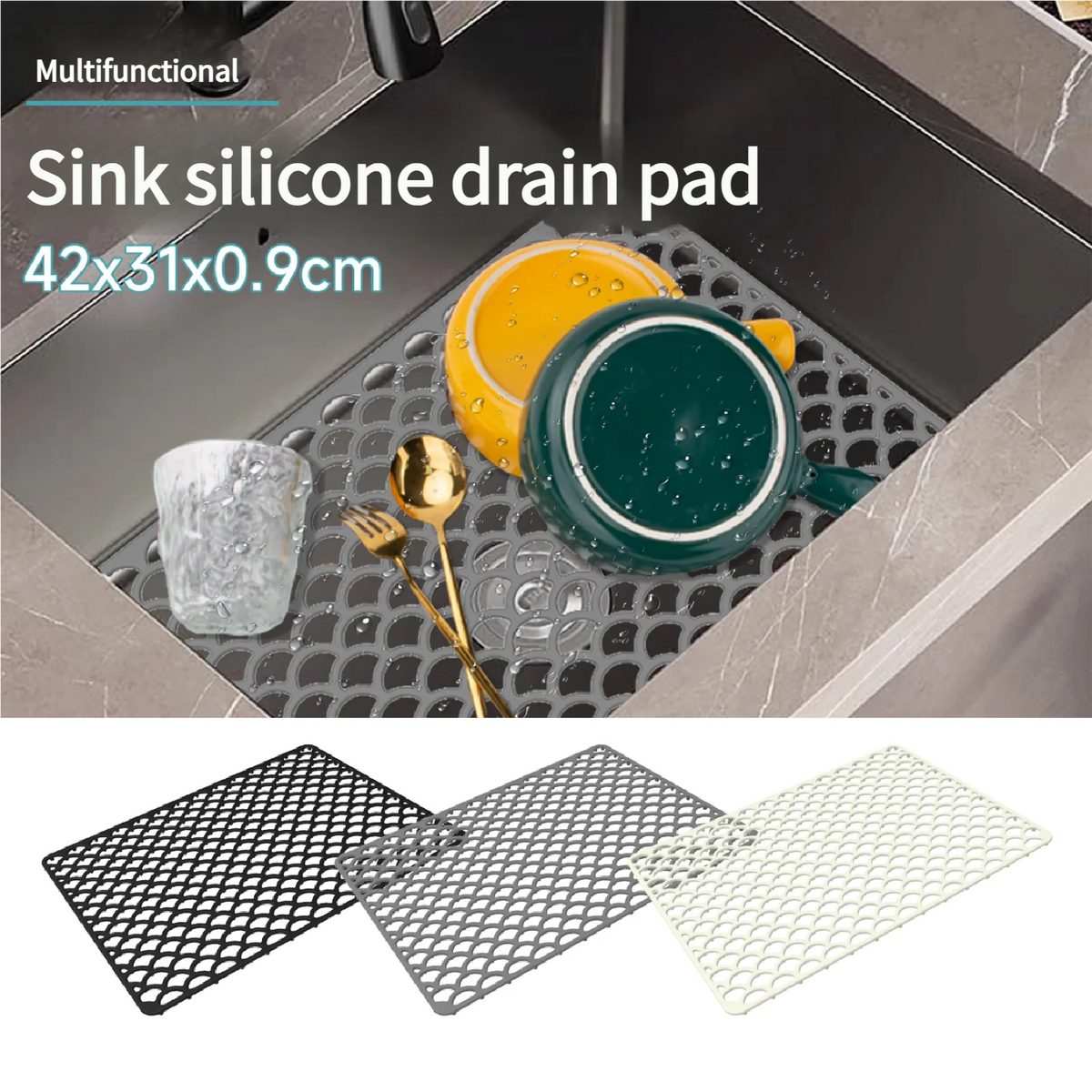 Silicone Sink Mat – Non-Slip Scratch-Protection Drain Pad